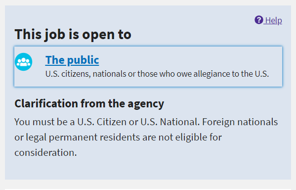 USAJOBS open to the public