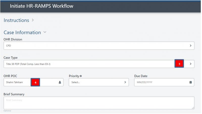 Initiate HR-RAMPS Workflow