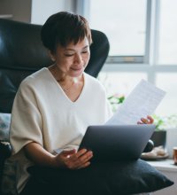 Retirement Preparedness Woman On Her Laptop
